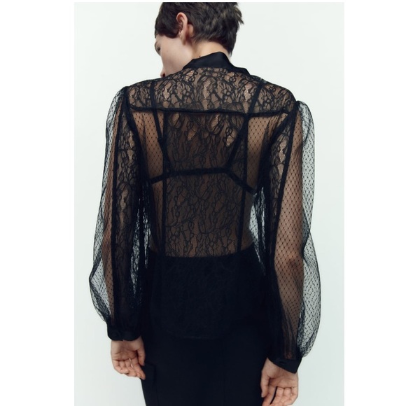 Zara Lace Shirt - Picture 2 of 6